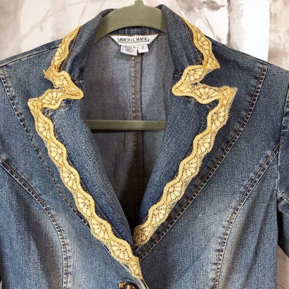 Simon Chang denim blazer - Picture 3 of 10